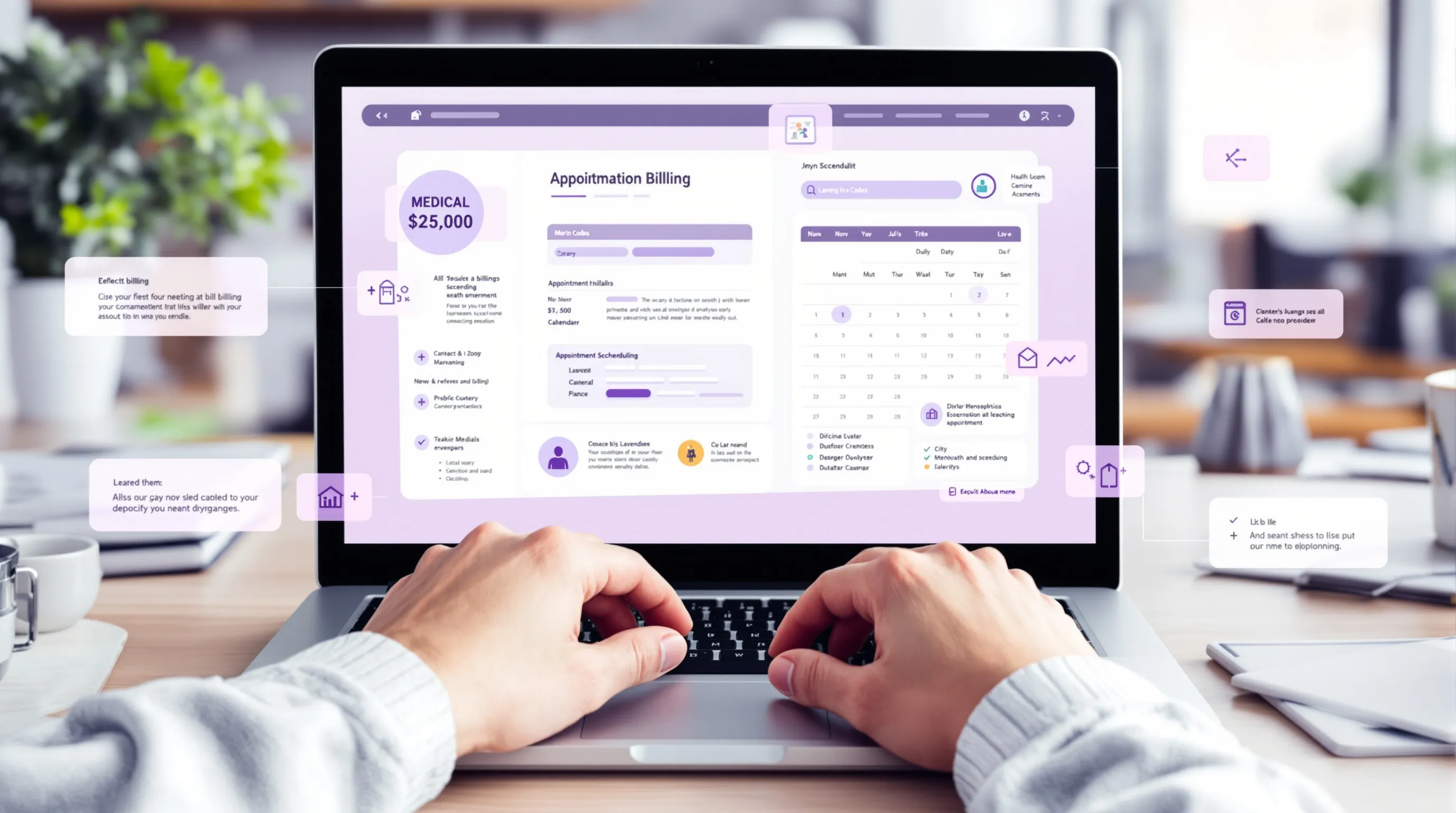 Healthcare billing specialist working with AI-assisted medical billing and scheduling software